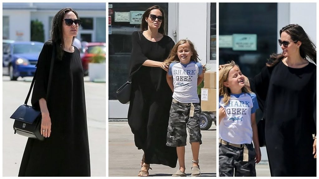 Angelina Jolie’s Day Out With Daughters Shiloh Jolie Pitt & Vivienne Jolie Pitt in LA