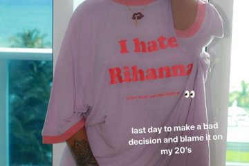 ‘Still in my 20s!’: Rihanna shares sultry bra-free Instagram after donning ‘I hate Rihanna’ t-shirt on eve of 30th birthday