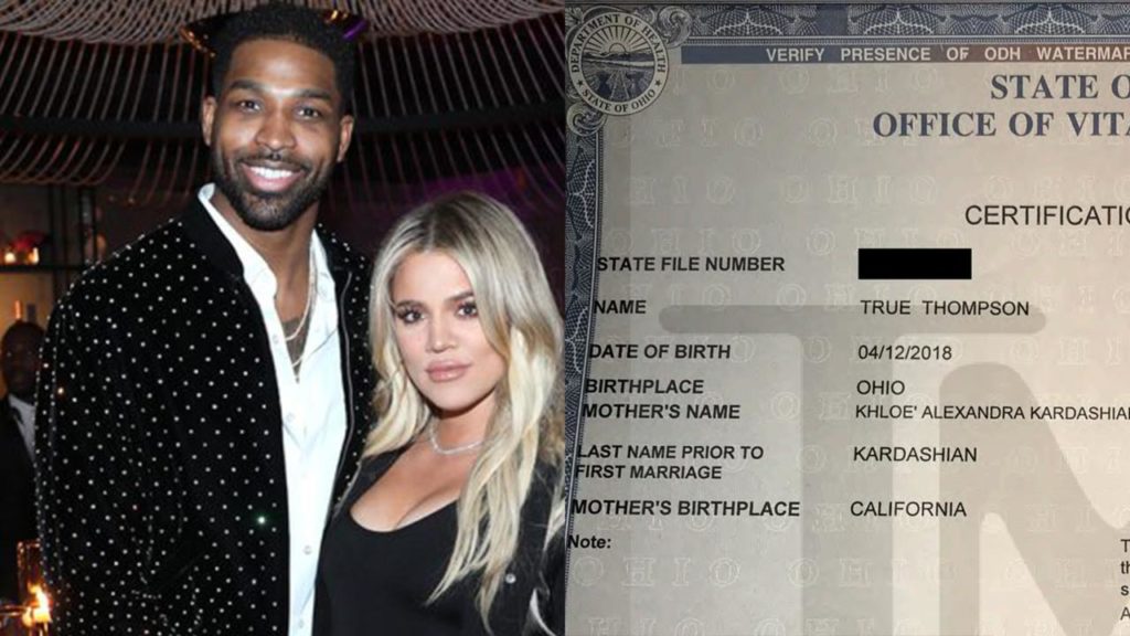 Why did Khloe Kardashian drop Baby True’s Middle Name on Birth Certificate?!