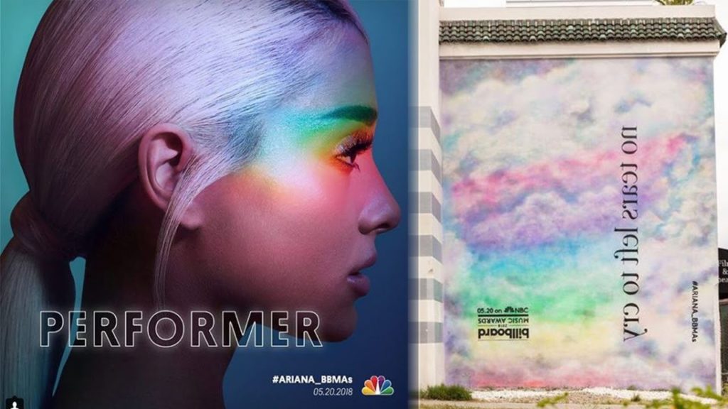 Ariana Grande TEASES 2018 BBMA Performance with “No Tears” MURAL You Can Visit IRL