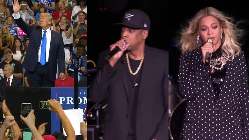 President Trump claims He draws a larger crowd than Beyonce and Jay-Z