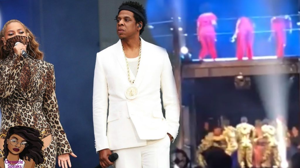 Beyonce and Jay Z Run after Fan RUSHES the Stage