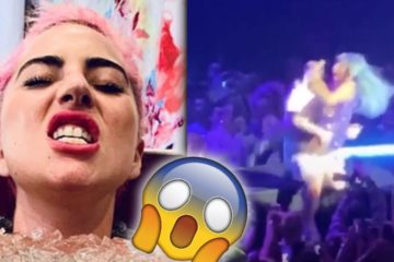 Lady Gaga falls off Stage after Fan Drops her Video